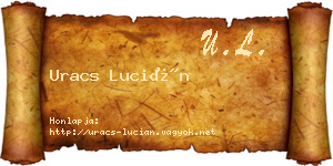 Uracs Lucián névjegykártya